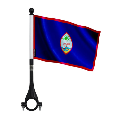 Drapeau vélo guam en polyester - pixelforma