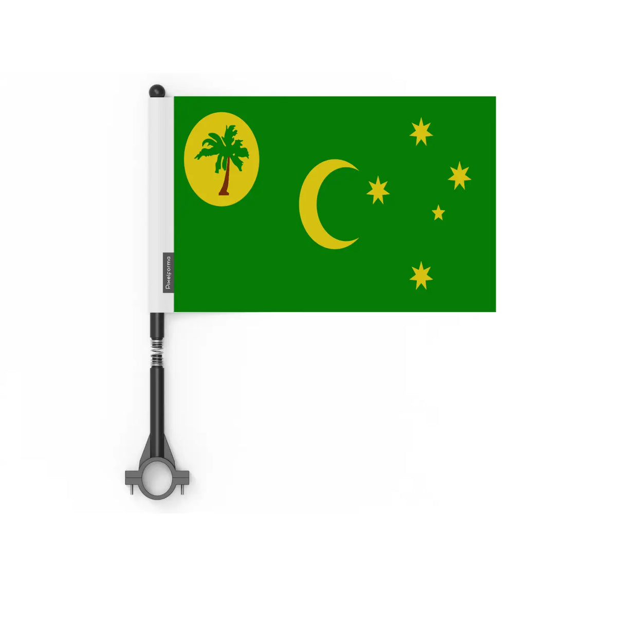 Drapeau vélo îles cocos en polyester - pixelforma