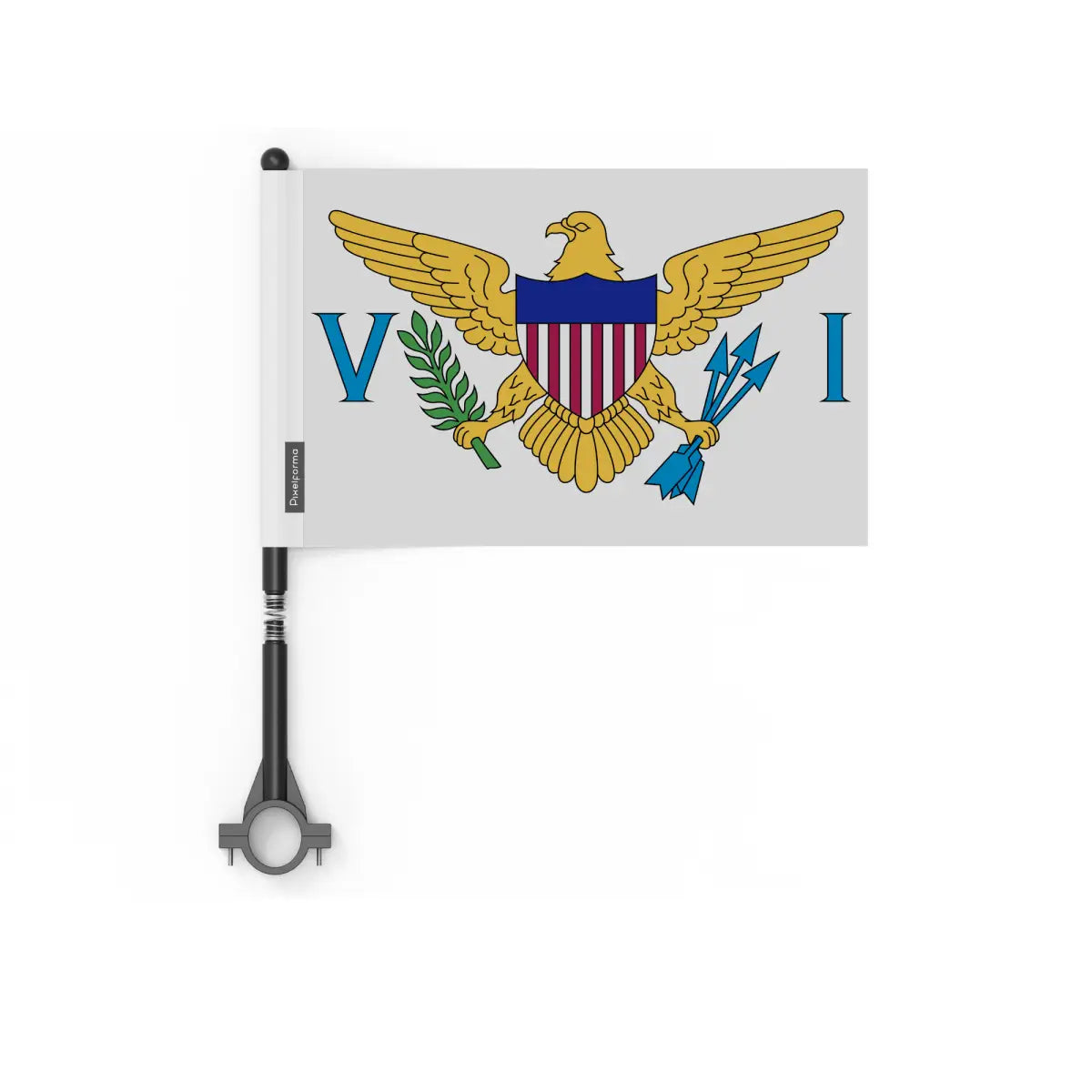 Drapeau Vélo Îles Vierges des États-Unis en Polyester - Pixelforma 