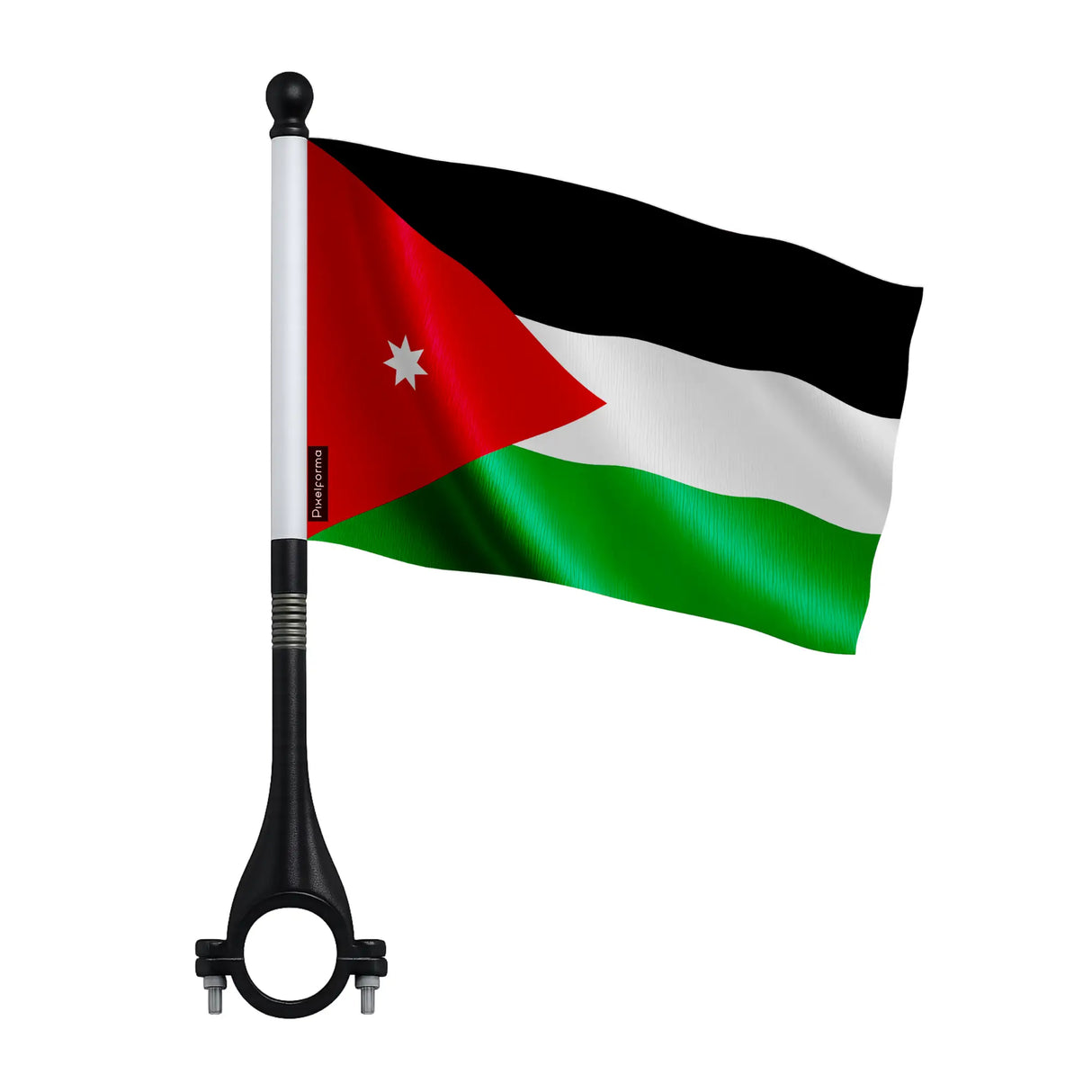 Drapeau vélo jordanie en polyester - pixelforma