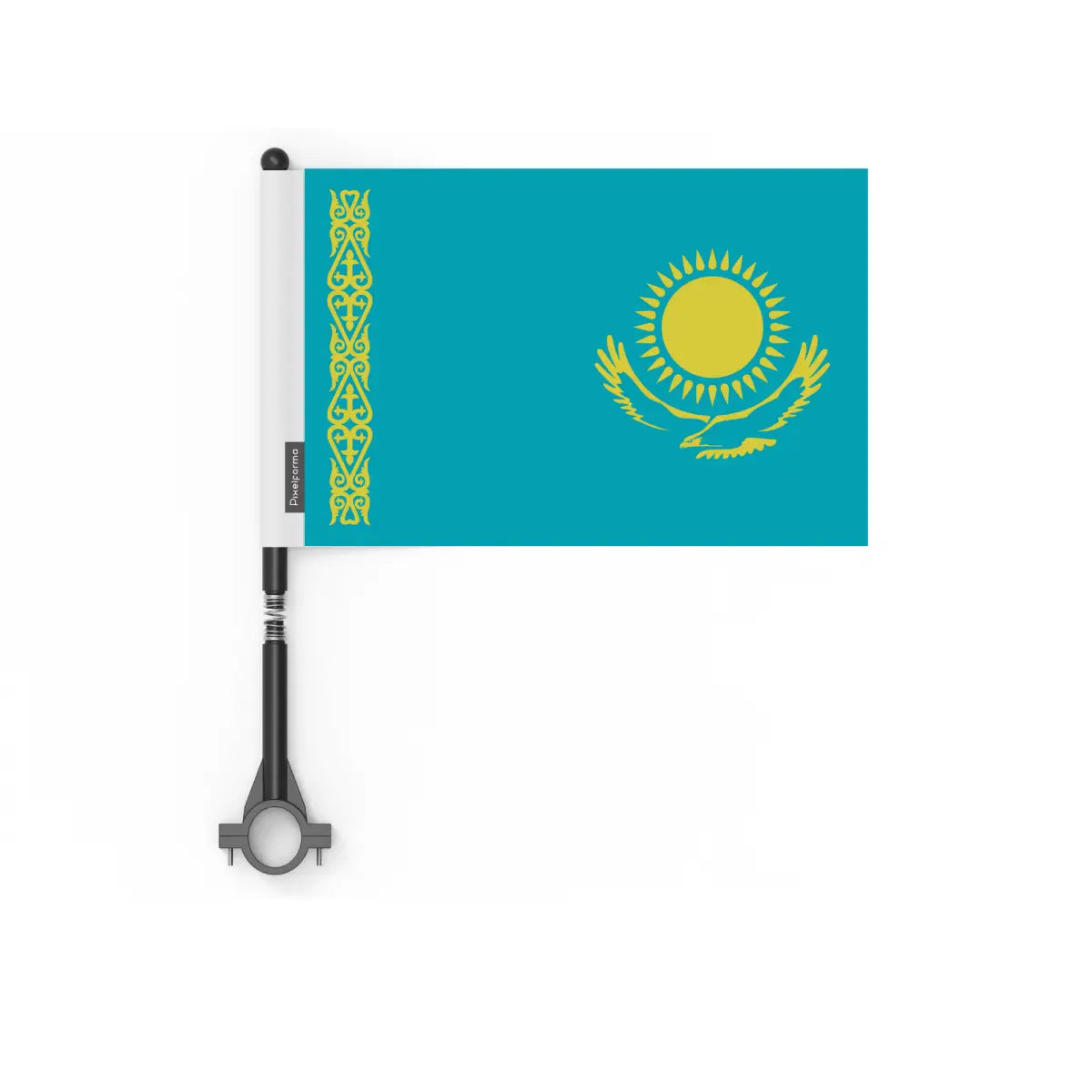 Drapeau vélo kazakhstan en polyester - pixelforma