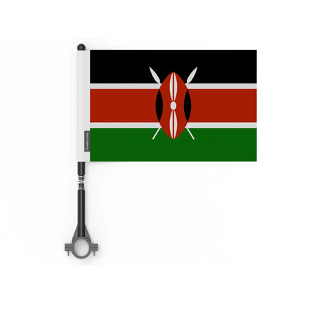 Drapeau vélo kenya en polyester - pixelforma
