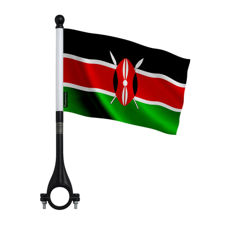 Drapeau vélo kenya en polyester - pixelforma