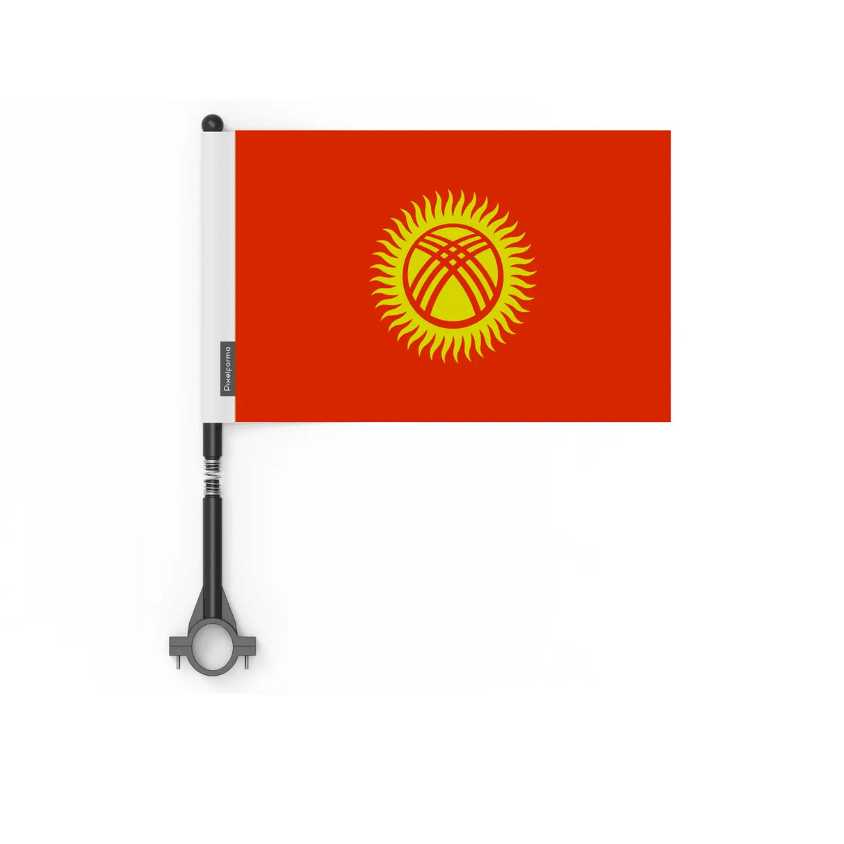 Drapeau vélo kirghizistan en polyester - pixelforma