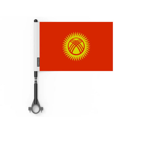 Drapeau vélo kirghizistan en polyester - pixelforma