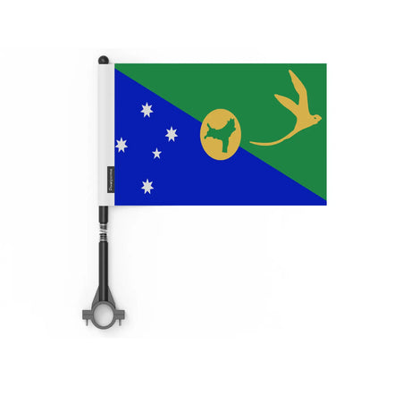 Drapeau vélo l’île christmas en polyester - pixelforma
