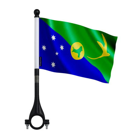 Drapeau vélo l’île christmas en polyester - pixelforma