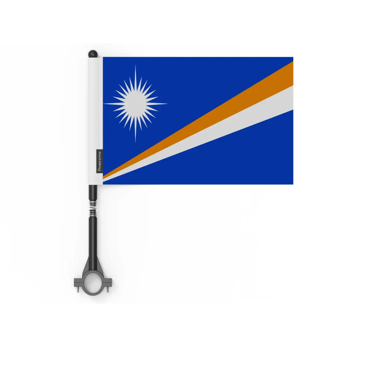 Drapeau vélo lles marshal en polyester - pixelforma