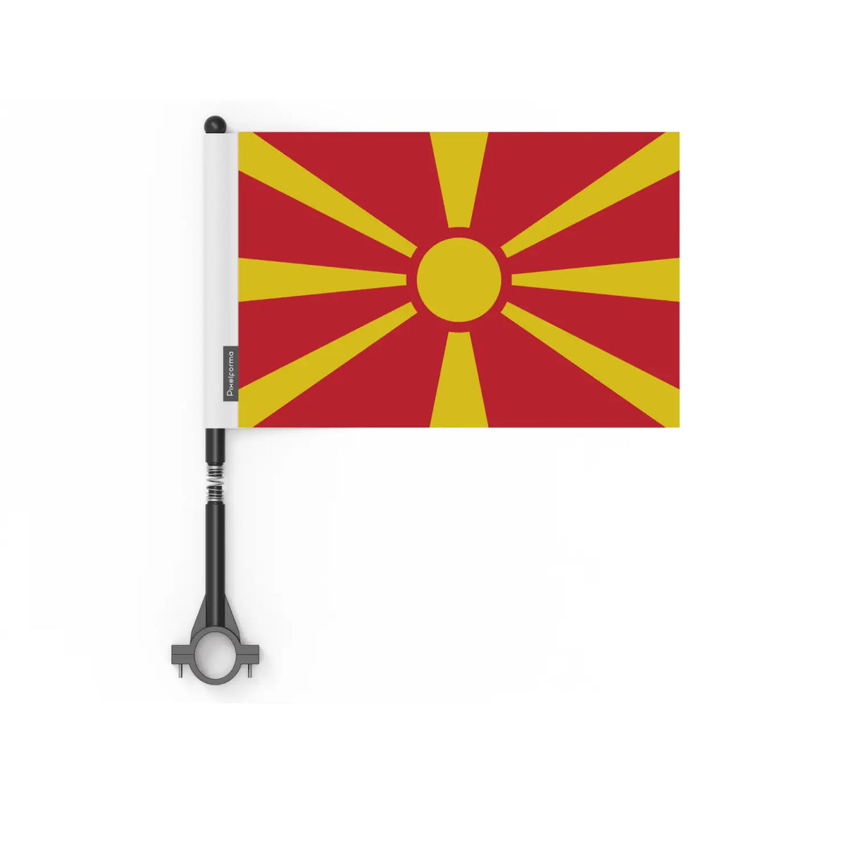 Drapeau vélo macédoine du nord en polyester - pixelforma