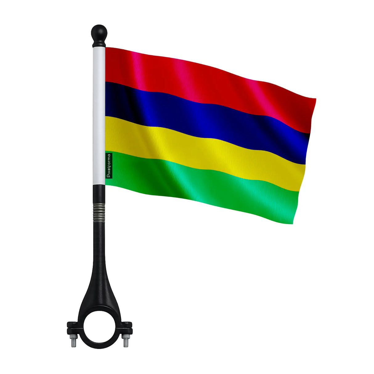 Drapeau vélo maurice en polyester pour guidon de vélo