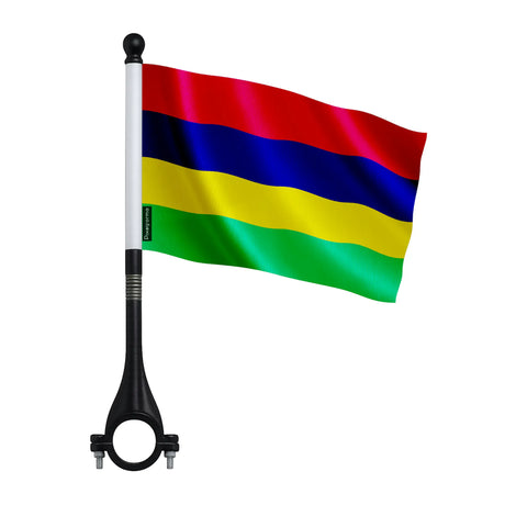 Drapeau vélo maurice en polyester pour guidon de vélo