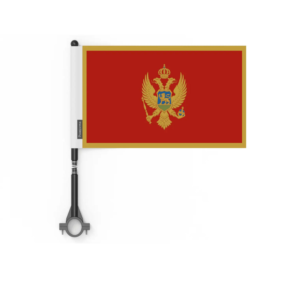 Drapeau vélo monténégro en polyester - pixelforma