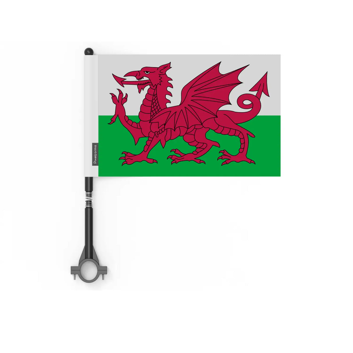 Drapeau vélo pays de galles en polyester - pixelforma