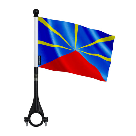 Drapeau vélo réunion en polyester visibilité optimale