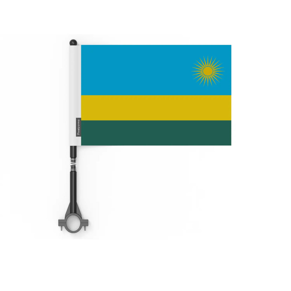Drapeau vélo rwanda en polyester - pixelforma