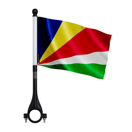 Drapeau vélo seychelles en polyester - pixelforma