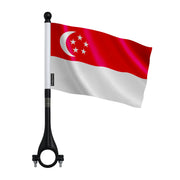 Drapeau vélo singapour en polyester pour usage cycliste