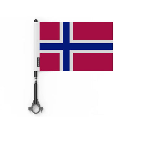 Drapeau vélo svalbard et de jan mayen en polyester - pixelforma