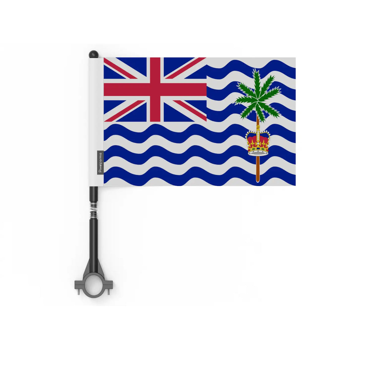 Drapeau vélo territoire britannique de l’océan indien en polyester - pixelforma