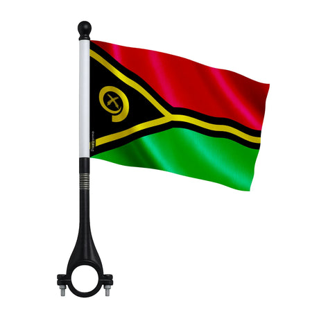 Drapeau vélo vanuatu en polyester pour visibilité accrue
