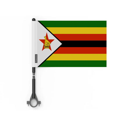 Drapeau vélo zimbabwe en polyester - pixelforma