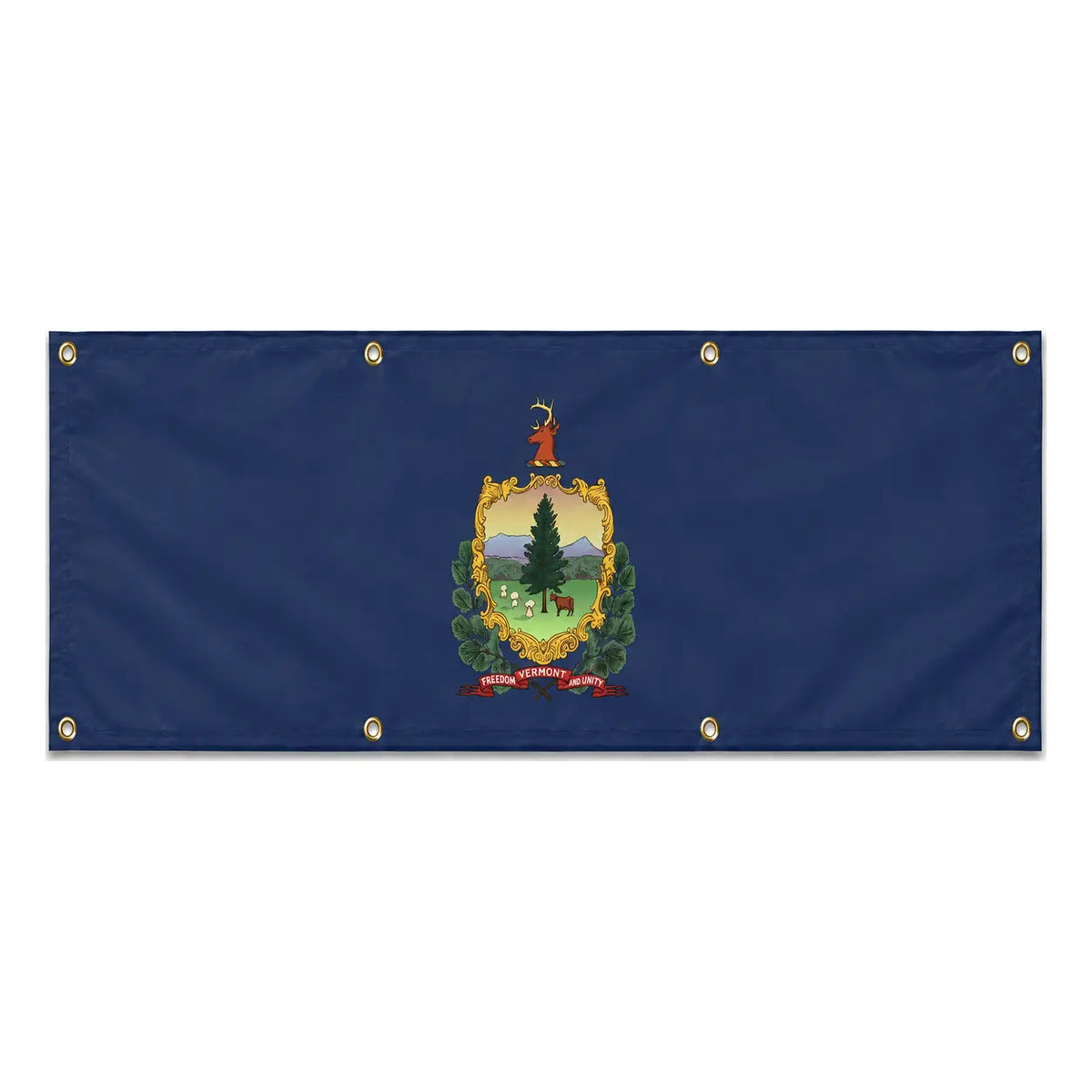 Drapeau vermont polyester résistant aux intempéries œillets