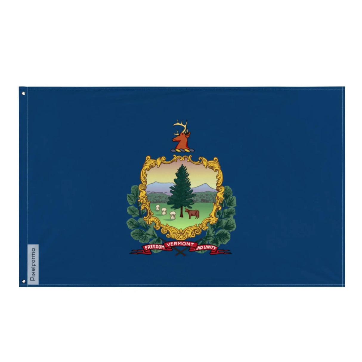 Drapeau vermont polyester résistant avec œillets à gauche