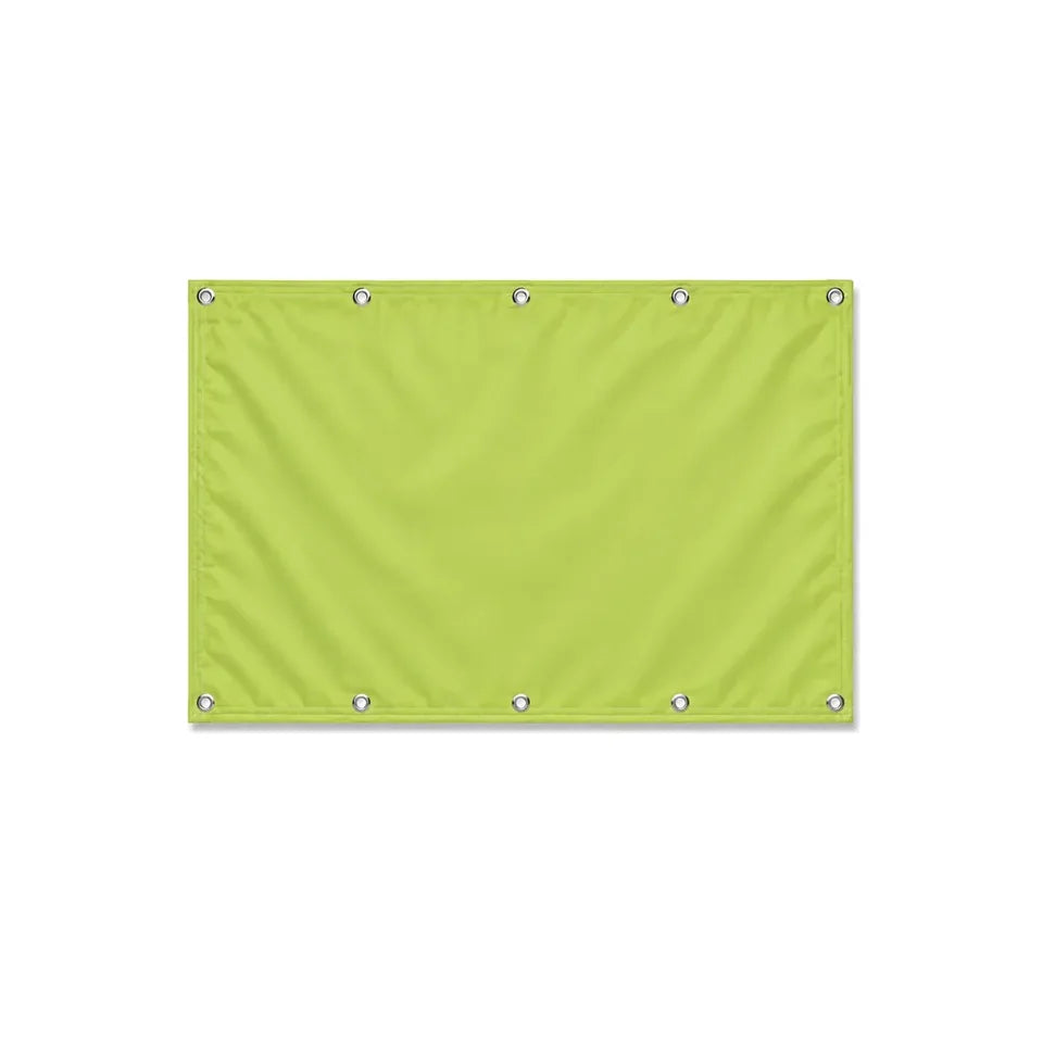 Drapeau Vert Clair format S en polyester avec dix œillets