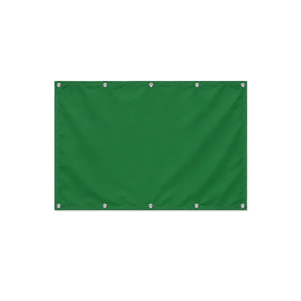 Drapeau Vert Foncé format S en polyester avec dix œillets
