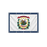 Drapeau de la Virginie-Occidentale format S en polyester avec dix œillets