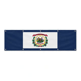 Drapeau de la Virginie-Occidentale grand format XL en polyester avec dix œillets
