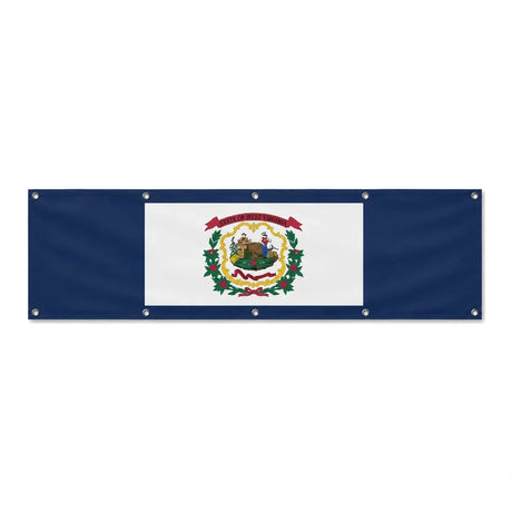 Drapeau de la Virginie-Occidentale grand format XL en polyester avec dix œillets