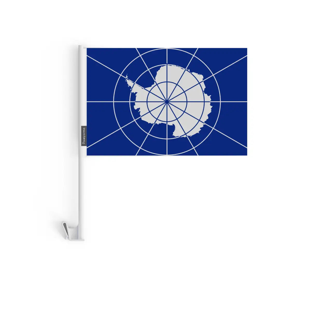 Drapeau voiture antarctique en polyester - pixelforma