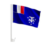 Drapeau voiture antarctique française polyester pour fenêtre