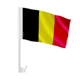 Drapeau voiture belgique en polyester fixation fenêtre