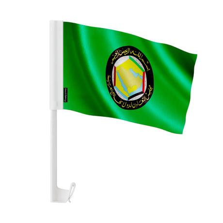 Drapeau voiture conseil coopération golfe polyester fenêtre