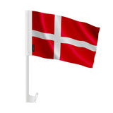 Drapeau voiture danemark polyester fixation sur fenêtre