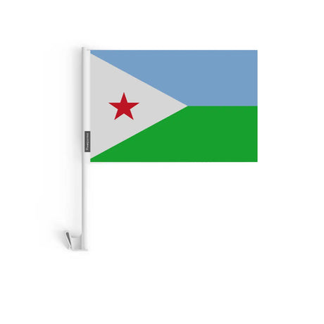 Drapeau Voiture Djibouti en Polyester - Pixelforma 