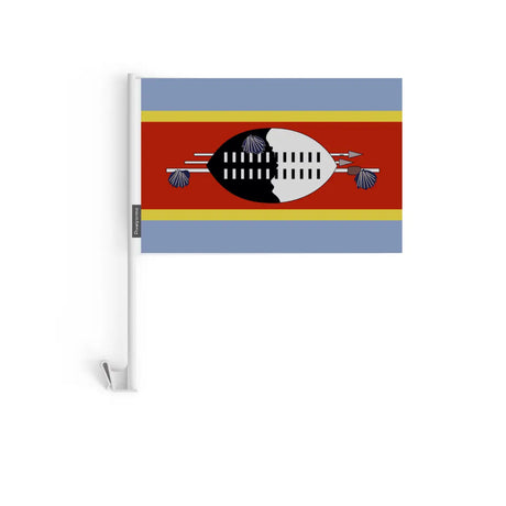 Drapeau Voiture Eswatini en Polyester - Pixelforma 