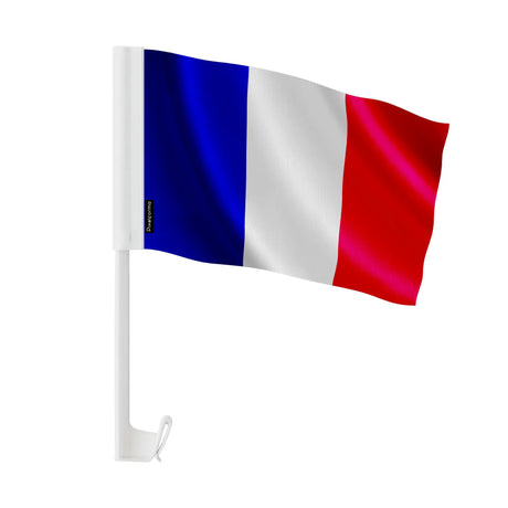 Drapeau voiture france en polyester fixation sur fenêtre