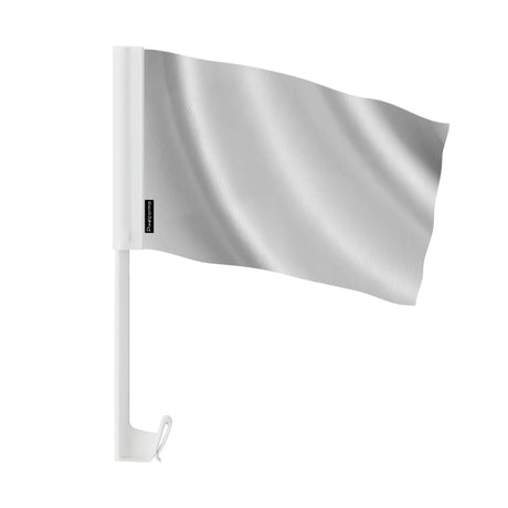 Drapeau voiture france gris clair en polyester fixation fenêtre