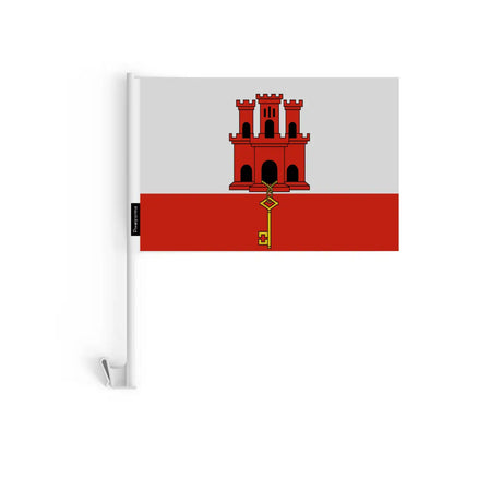 Drapeau Voiture Gibraltar en Polyester - Pixelforma 