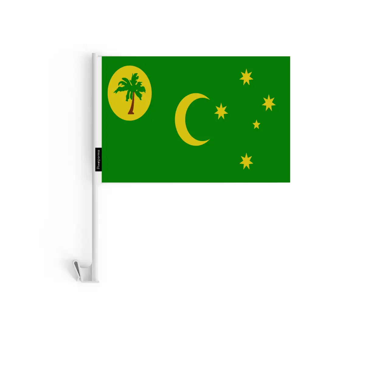 Drapeau voiture îles cocos en polyester - pixelforma