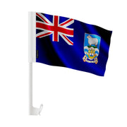 Drapeau voiture îles malouines polyester fixation fenêtre