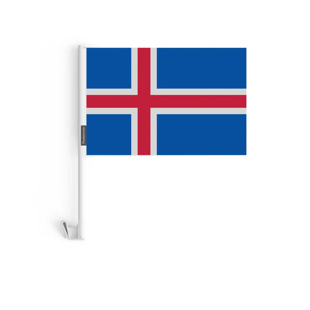 Drapeau Voiture Islande en Polyester - Pixelforma 