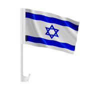 Drapeau voiture israël en polyester fixation fenêtre solide