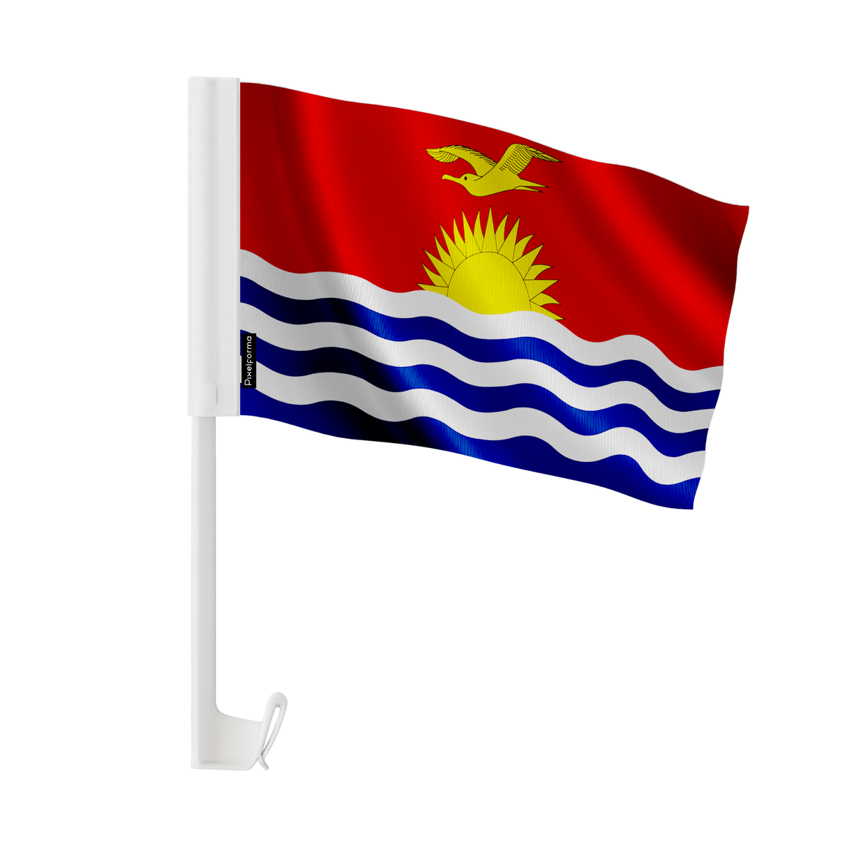 Drapeau voiture kiribati en polyester - pixelforma