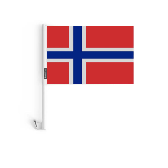 Drapeau Voiture la Norvège en Polyester - Pixelforma 