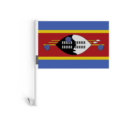 Drapeau Voiture l'Eswatini en Polyester - Pixelforma 