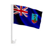 Drapeau voiture montserrat polyester fixation fenêtre durable
